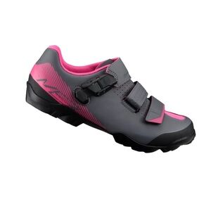 Shimano Grey & Magenta Cross X-Strap SH-ME3‎ Women’s Cycling Shoes 8.5*Like New*